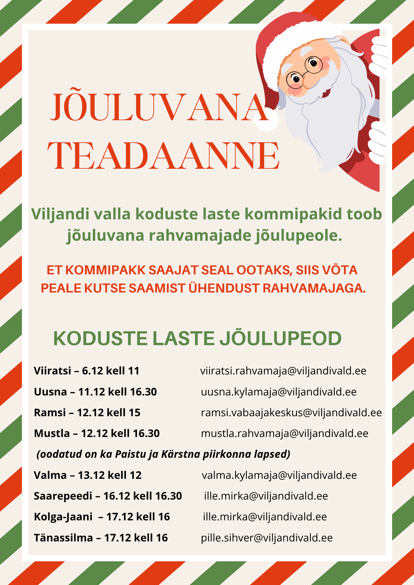 Jõulupidude kuulutus