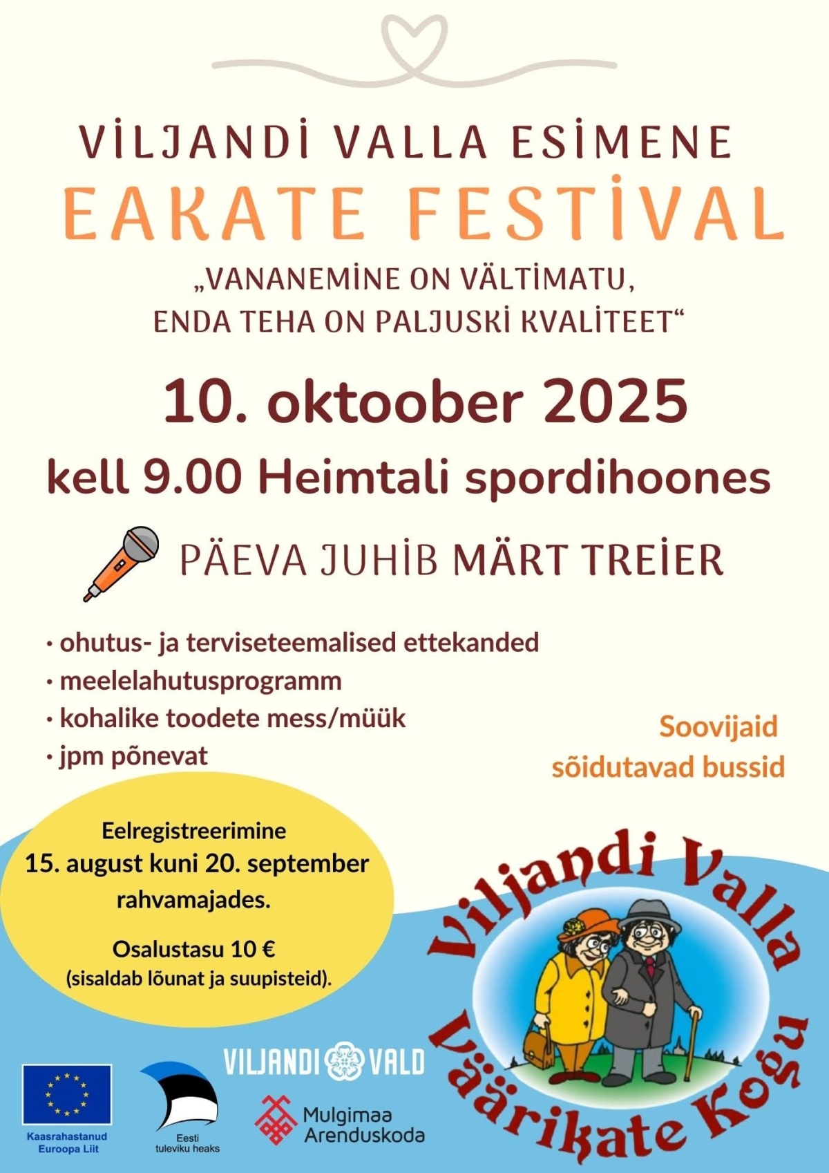 Eakate festivali kujundatud kuulutus